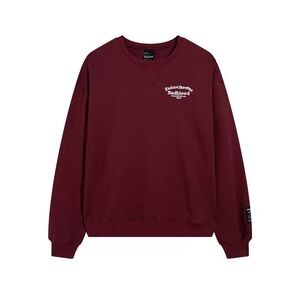 Unisex Badblood Burgundy Crewneck Sweatshirt Embroidered Logo Streetwear